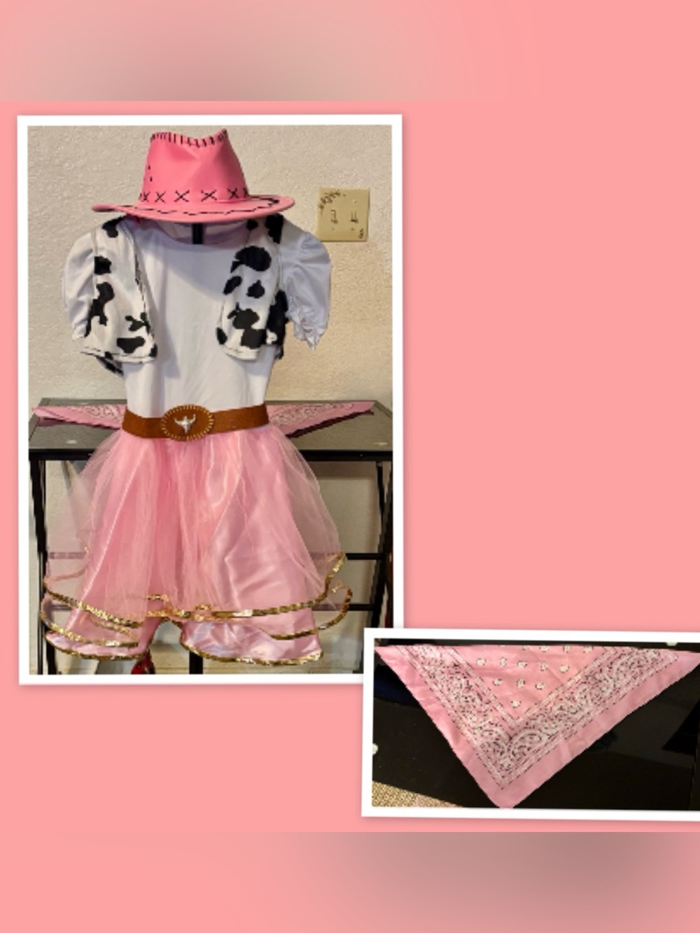 Cowgirl Costume for Girls ~ Halloween Western Rodeo Dress Up ~ Size XL